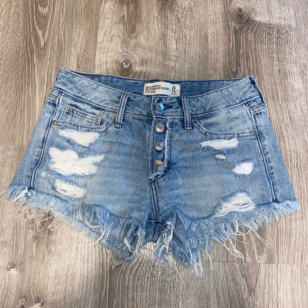 a&f jean shorts